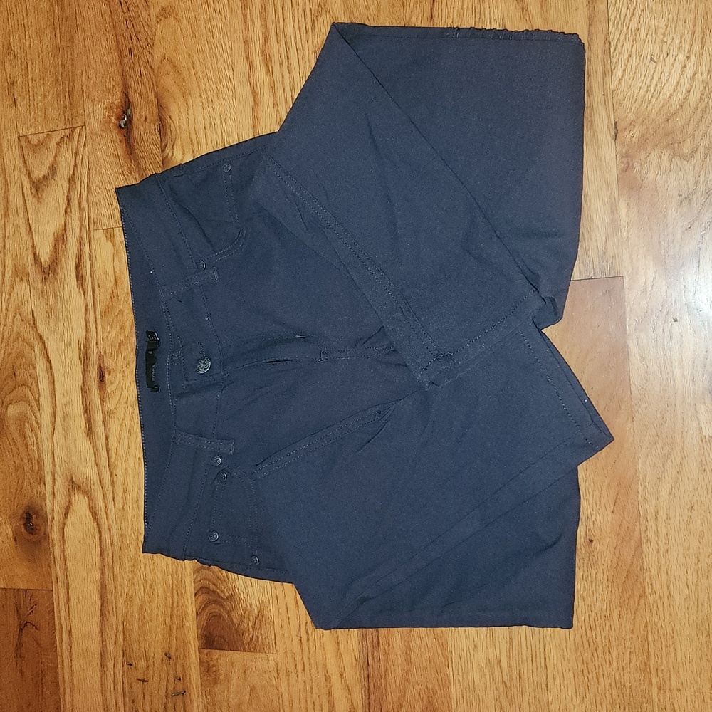 Prana skinny pants (not jeans). Dark gray almost navy blue size 8, very fitted